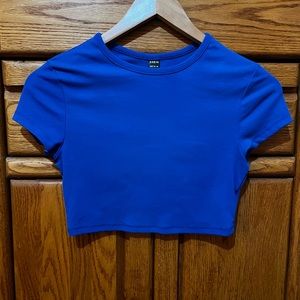 Royal blue crop top.